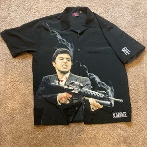 Vintage Scarface Tony Montana button down shirt by dragonfly